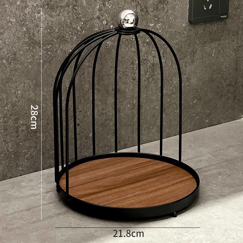 Classy medieval style cosmetics perfume multifunctional storage rack iron aromatherapy jewelry countertop double layer rack for home