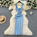 Feminine dress  summer pure desire stereo flower silmslimming lookelegant suspender knitting hip cover dress