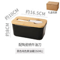ceramic butter box with matcha knife rectangular for home cheese fresh-keeping sealed jar butter ceramic storage box
