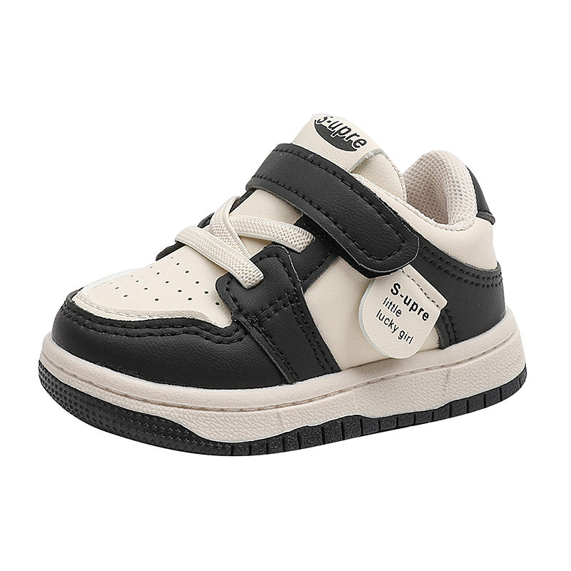 spring/autumn new korean style boys' baby shoes, white sneakers, first walking shoes, children's athletic shoes, unisex kids' skate shoes