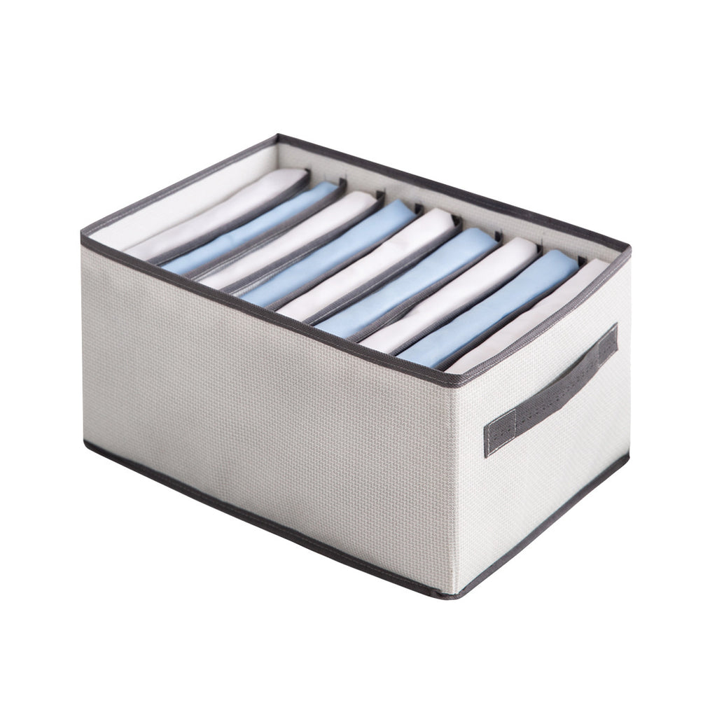 Pants Storage Box Bedroom Thickened Foldable Clothes Artifact Separation Storage Organizing Box Dormitory Wardrobe