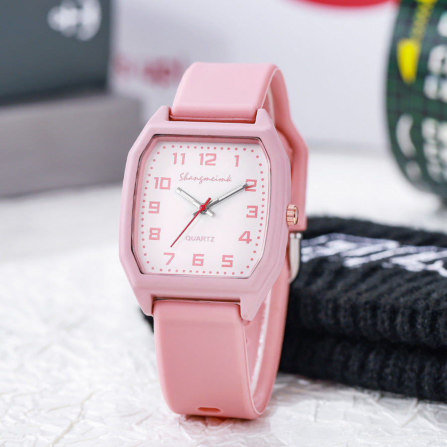 2025 new creative silicone strap student watch minimalist niche women's quartz watch wholesale silicone straps