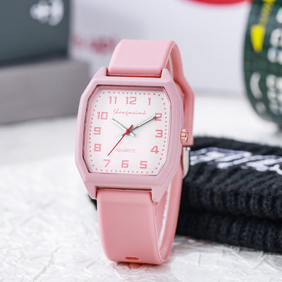 2025 new creative silicone strap student watch minimalist niche women's quartz watch wholesale silicone straps