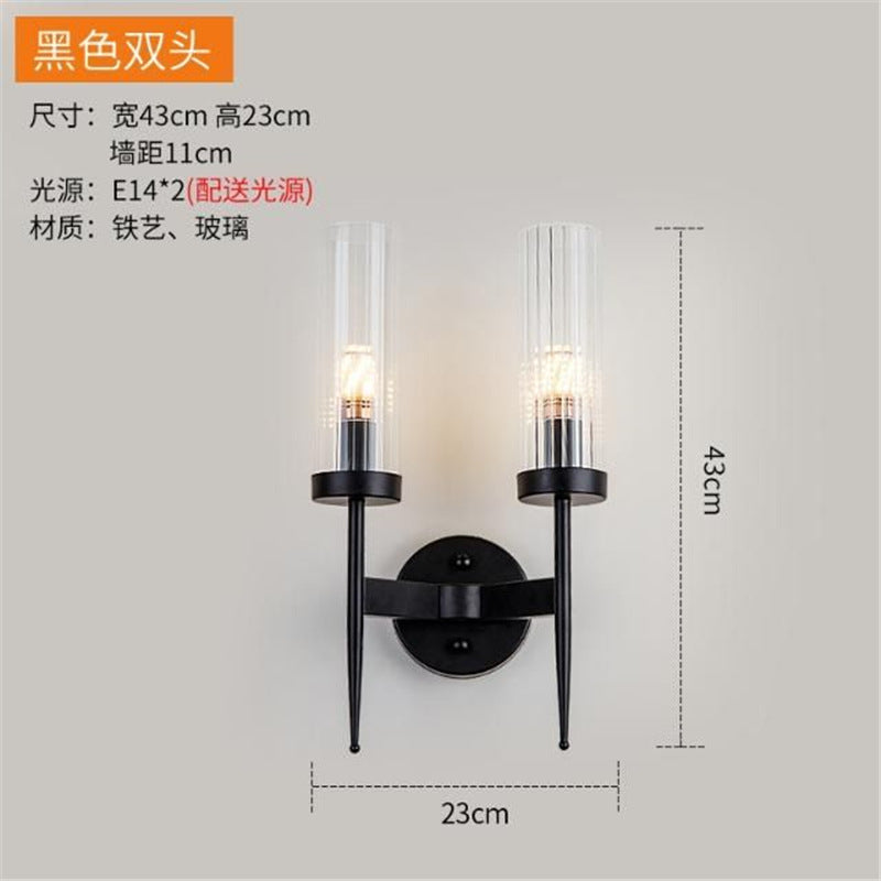 Nordic wall lamp postmodern casual creative crystal light luxury living room background wall lamp bedroom stairway aisle bedside lamp