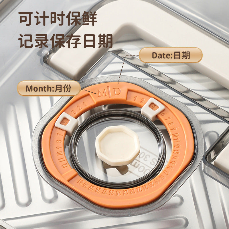 Cross-border  popular square stainless steel crisper 304 stainless steel sealed box refrigerator storage box wholesale