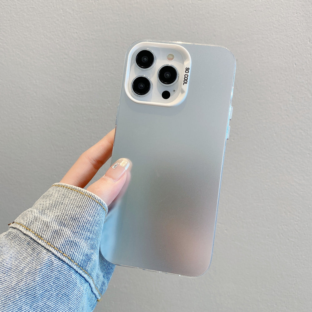 Imd color silver apple 16 pro compatible minimalist solid color phone case iphone 12/xs max matte pc protective cover
