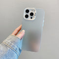 Imd color silver apple 16 pro compatible minimalist solid color phone case iphone 12/xs max matte pc protective cover