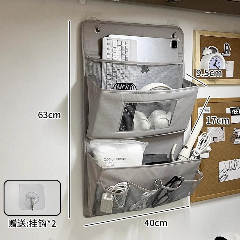 Dormitory bed storage hanging bag wardrobe hanging wall rack underwear storage box storage bag upper bunk storage bag