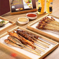 Bamboo and wood tray sets - available in sets of two, four, or six - japanese-style home use cups and plates, rectangular fruit platters, hotel and restaurant bbq dishes