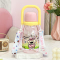 Summer new arrival: cute cartoon plastic water bottle for girls - stylish, portable, and perfect for students on the go!