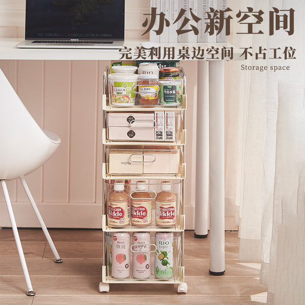 trolley, living room rack, kitchen supplies, door rear crack rack, snack storage, storage rack removable with wheels