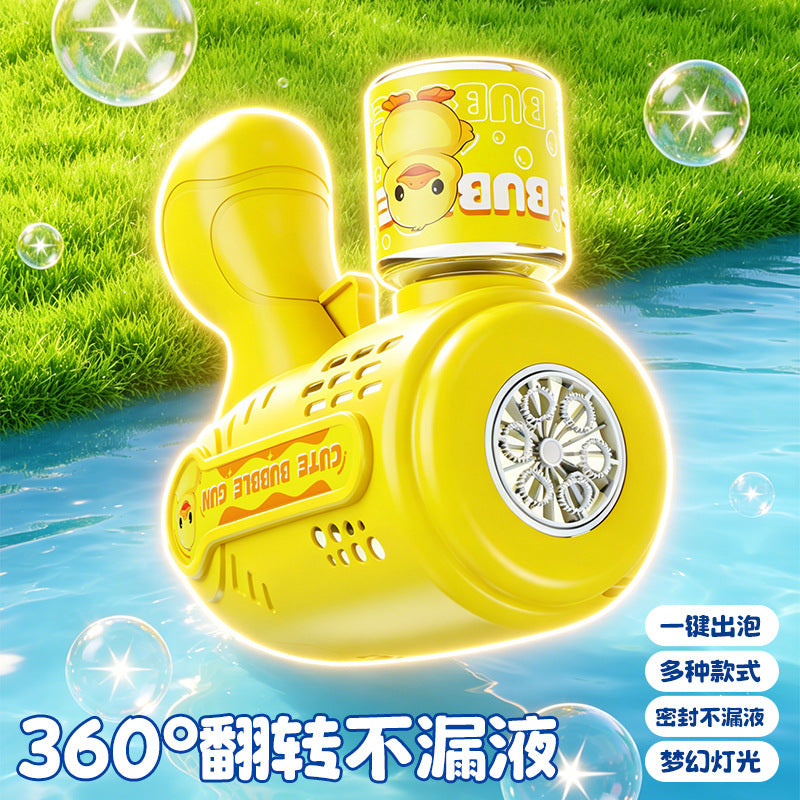 【customizable】kids bubble machine handheld gatling bubble gun cartoon bubble blower children's toy gift wholesale