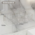 Bathroom storage rack - wall mounted, no drilling required - vanity organizer for toiletries, cosmetics, and more