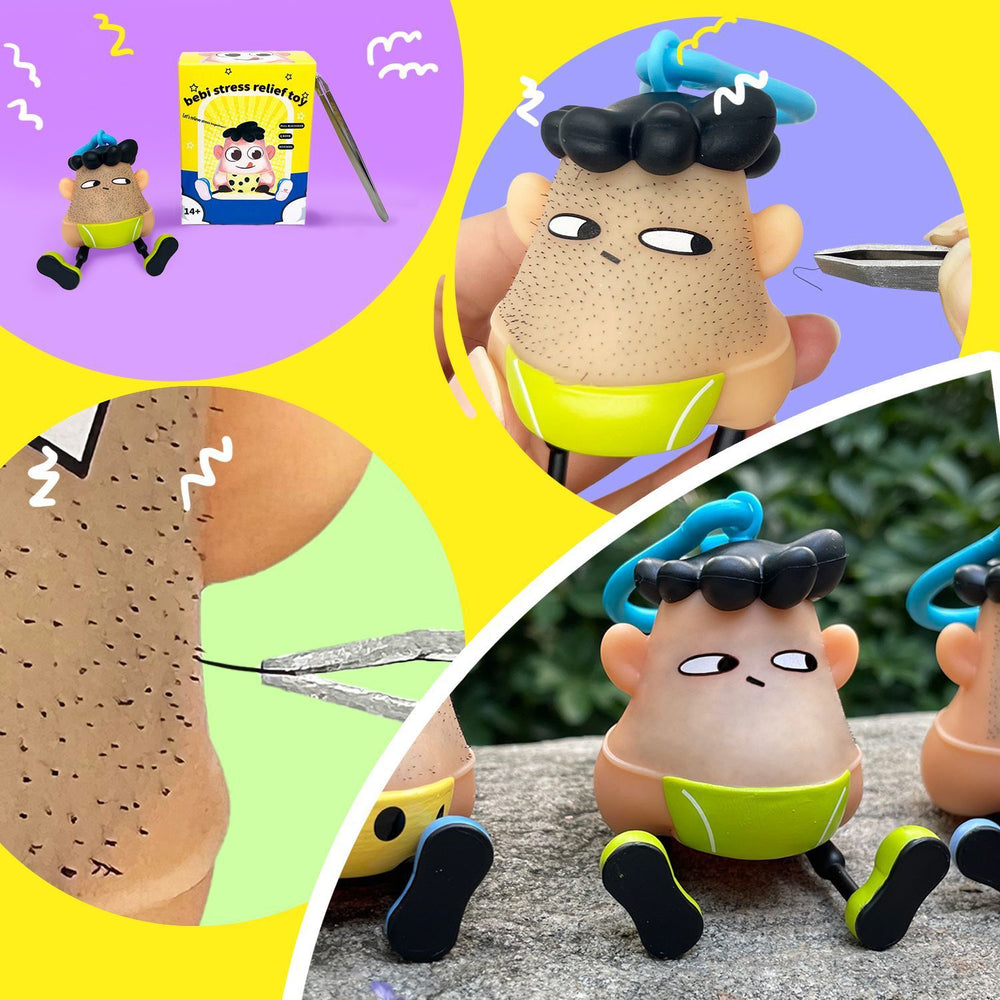 New blackhead remover & stress relief toy - fun keychain accessory for blackhead extraction & beard removal