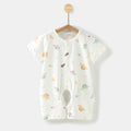 New summer baby rompers, onesies, and crawling suits - newborn pure cotton short-sleeve lightweight open crotch crawling suit for 0-1 year olds
