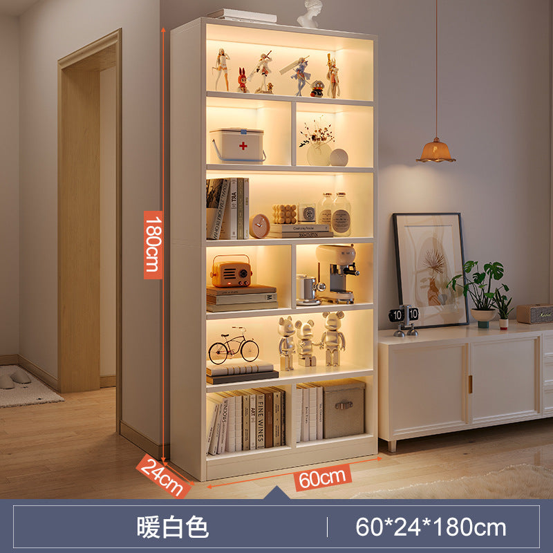 Shelves next to TV cabinets, household bookshelves, simple floor-to-ceiling storage, aisle cabinets, living room, multi-layer corner bookcases