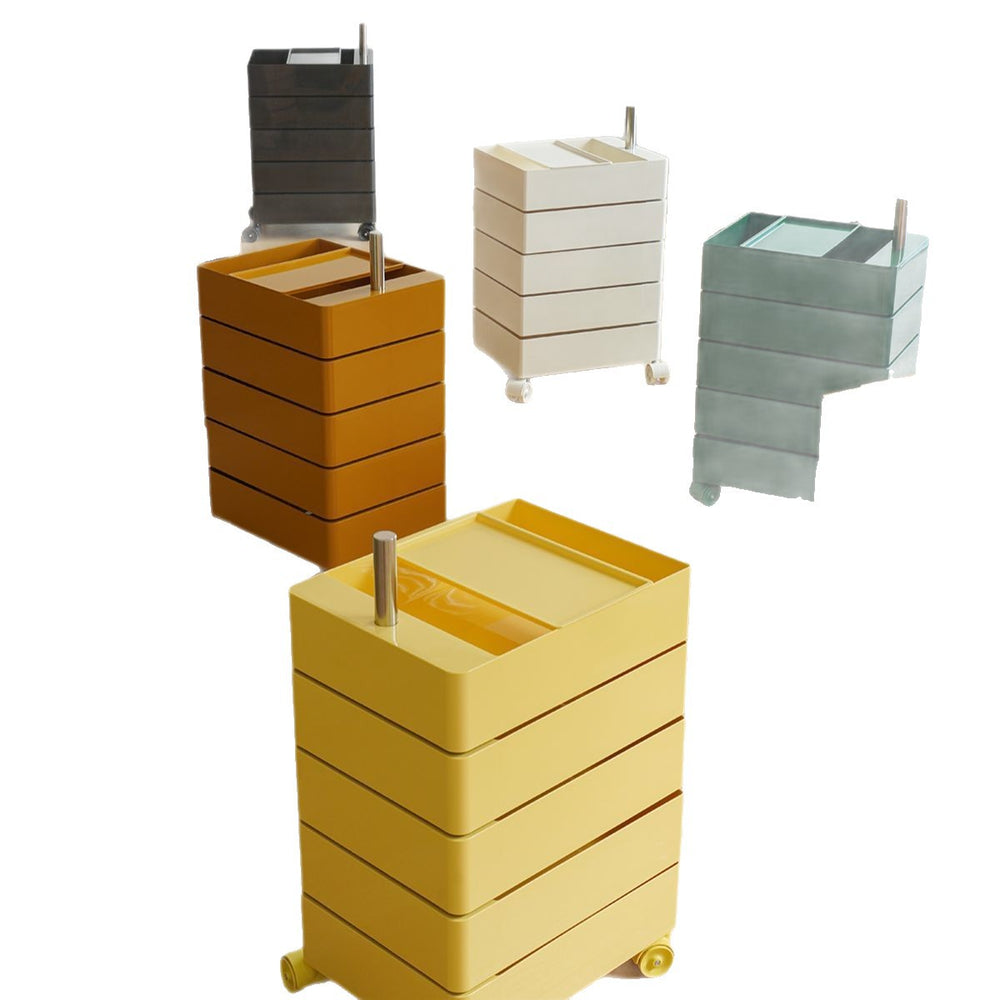 Mobile rotating barber shop tool cabinet - trending multifunctional salon cart for hair styling, perming, and dyeing tools