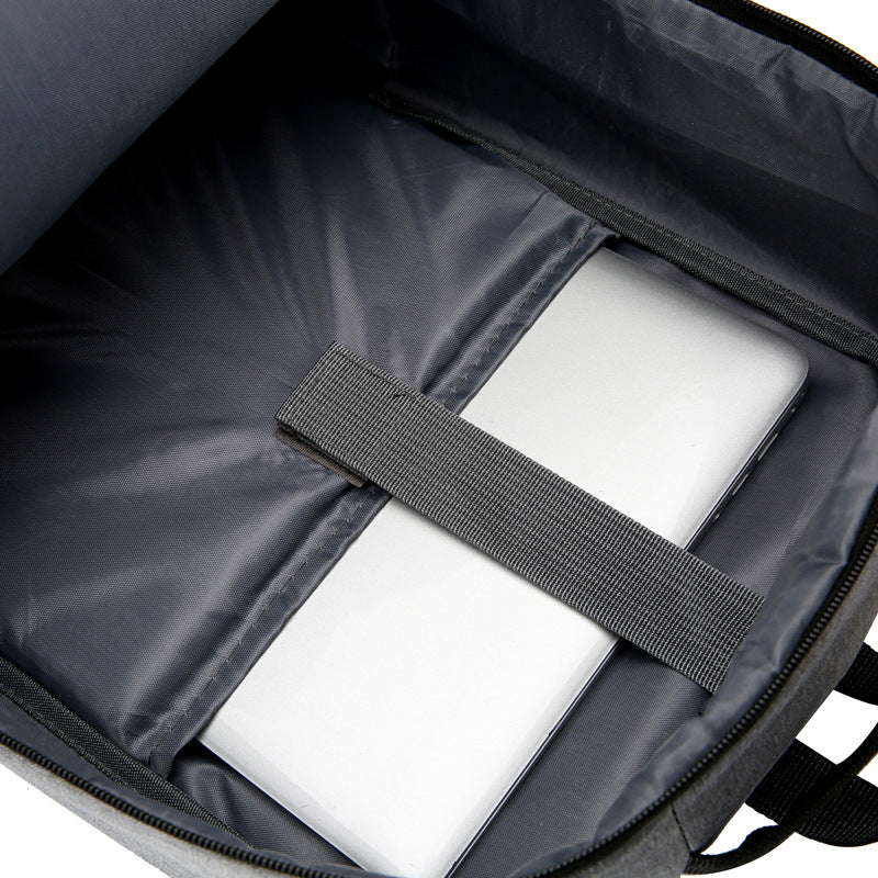 New backpack men's business bag commuter laptop bag large capacity travel bag backpack schoolbag printed logo