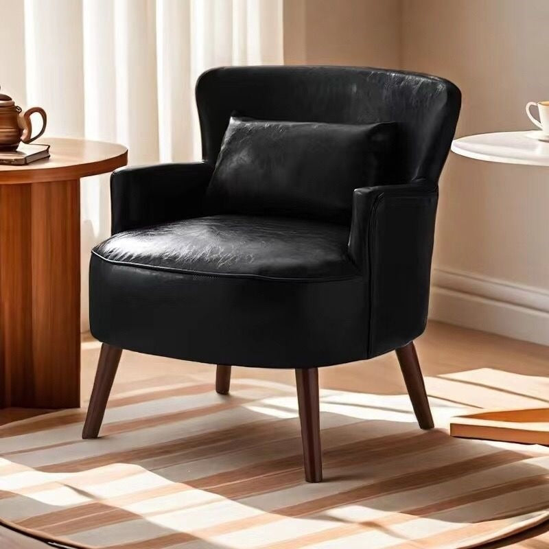 American single sofa retro scandinavian bedroom casual fabric solid wood lazy living room sofa chair balcony combination