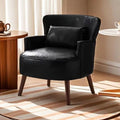 American single sofa retro scandinavian bedroom casual fabric solid wood lazy living room sofa chair balcony combination