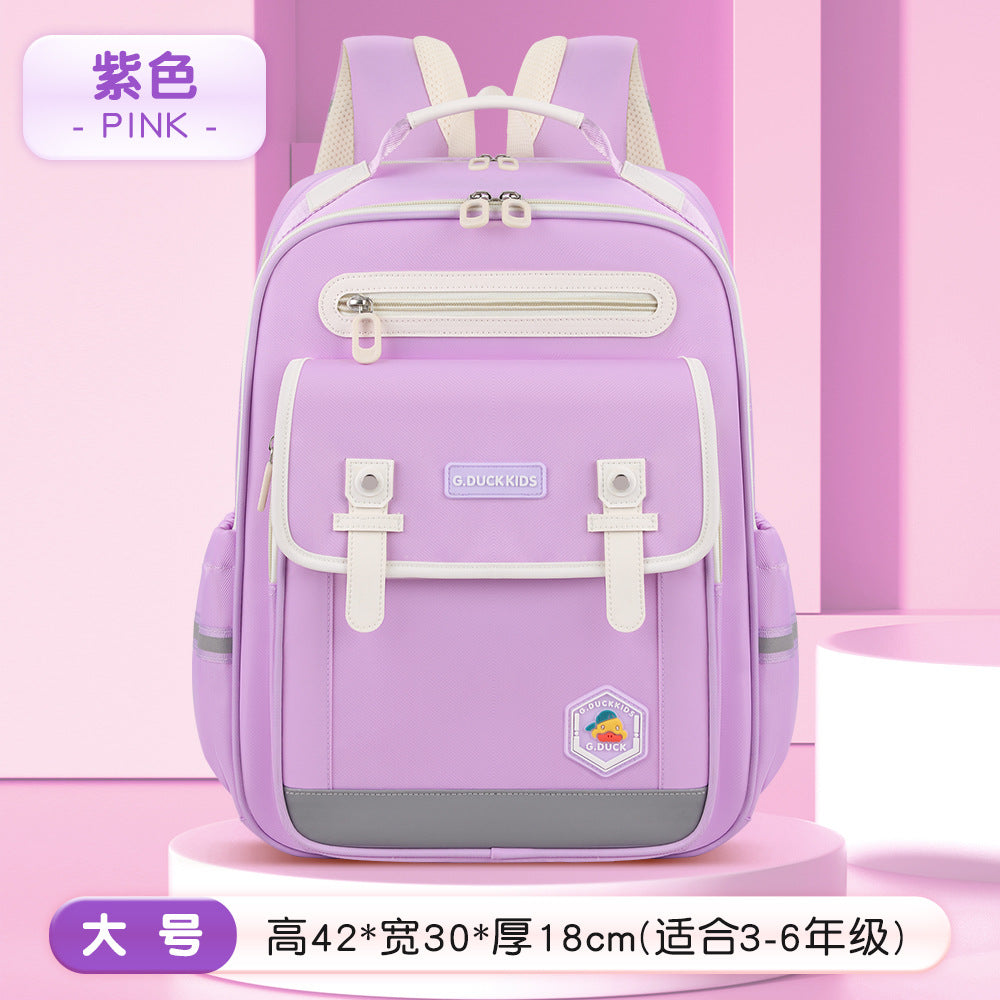 Factory direct: little yellow duck cloud elementary school backpack - available now! perfect for grades 1-6, boys and girls. spine-protecting, lightweight design for kids