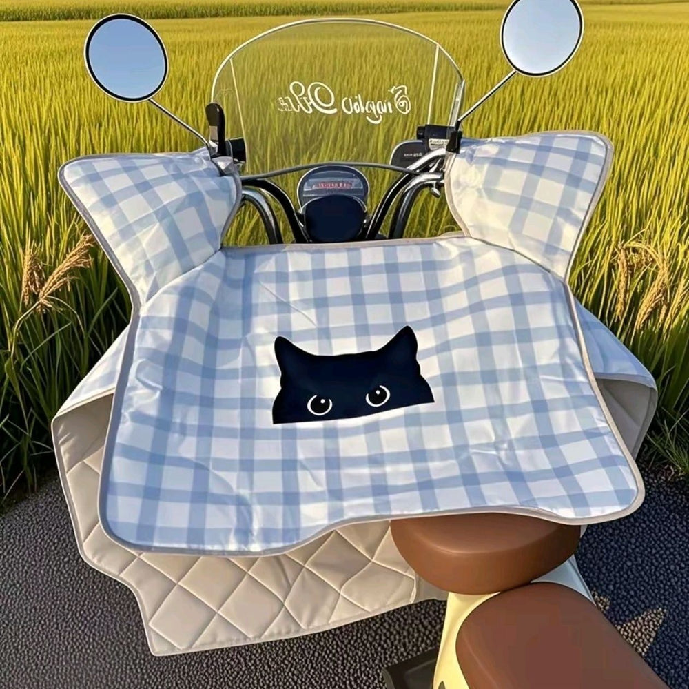 Electric vehicle windshield, waterproof, rainproof, summer sun protection, windproof battery sunshade, motorcycle spring and autumn heat insulation, summer thin model
