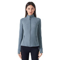 Fall and winternew arrival thin velvet yoga wear topsoutwear women's waist slimming look running heattechlong sleeves fitness wear daw178