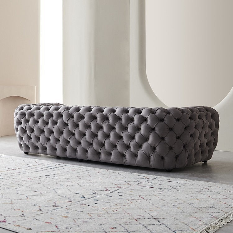 Italian minimalist living room baxter fabric button sofa villa large flat hotel frosted technical cloth sofa custom