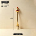 304 stainless steel luxury style creative christmas tableware coffee spoon afternoon tea dessert spoon fruit fork wholesale