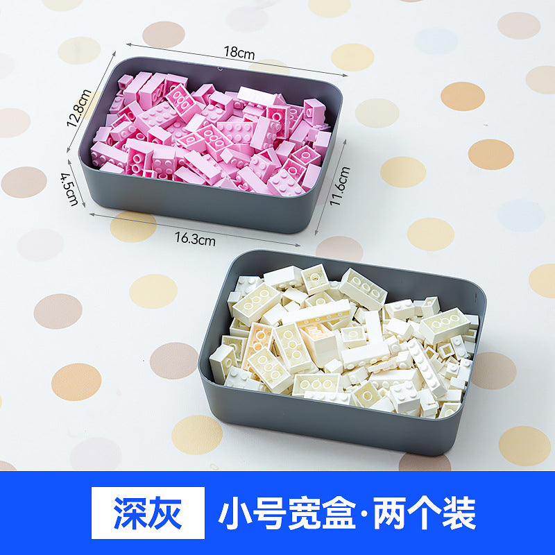 Children's toy parts sorting box Lego storage box Plastic stackable small particle building block partition storage box