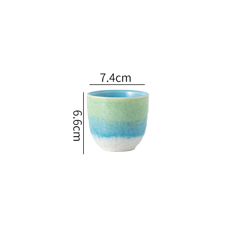 Japanese retro kiln-change exquisite afternoon tea solo serving stylish plating restaurant hotel high-value bowl, plate, and dish set