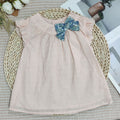 Mamapapas baby girl's spring/autumn casual long-sleeve top + denim pants set (export quality)