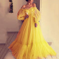 2025 new european and american style women's fashion wish one-shoulder mesh long wedding dress gown with full skirt