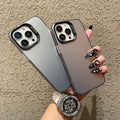 Imd color silver apple 16 pro compatible minimalist solid color phone case iphone 12/xs max matte pc protective cover