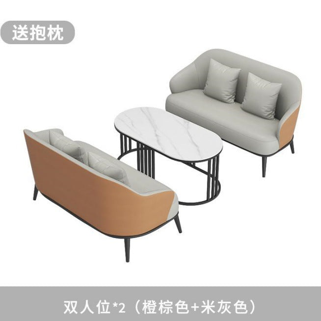 Reception table and chair combination sales office accessible luxury hotel balcony casualcasual beauty salon sofa single person negotiation meeting