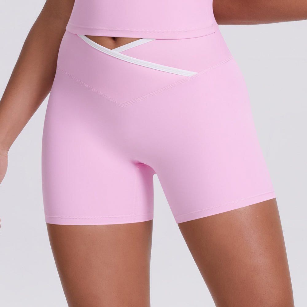 New arrival nude contrast colorpatchwork yoga clothes quick-drying tight butt lifting sports multi-piece set outdoor running fitness suit