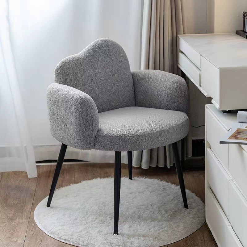 Customized bedroom makeup chair for home girls cloud chair wholesale plaid manicure back chair casual office chair
