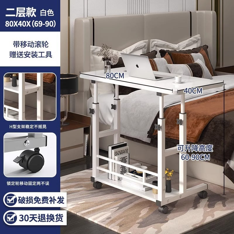 Bedside table with wheels casual small table bedroom for home student desk simple adjustable dormitory lazy computer desk