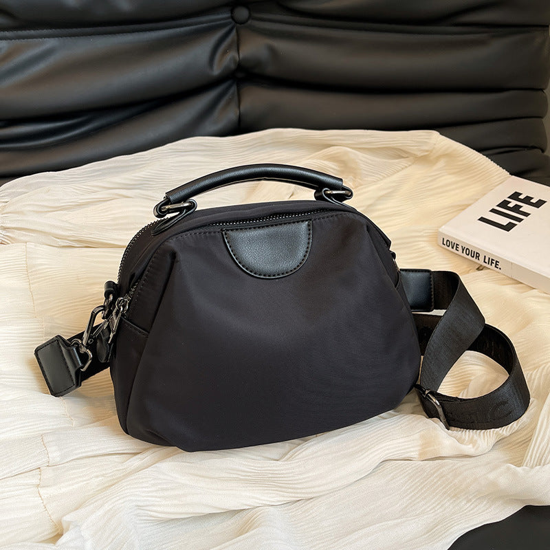 Simple small bag women's 2024 new fashionable versatile large-capacity nylon shoulder bag girl foreign messenger bag