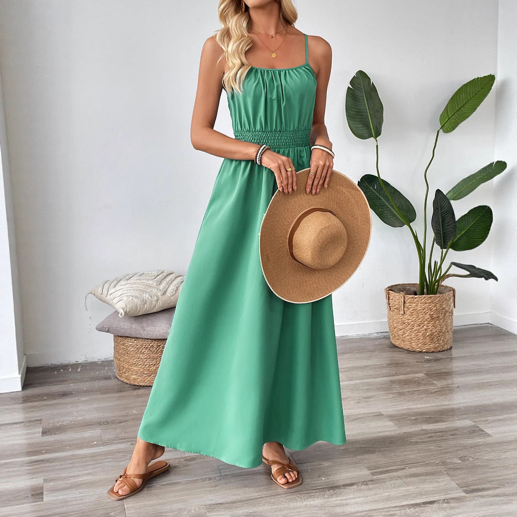 Shanuo independently develops 2025 new  summer European and American dresses,  women's clothing swings