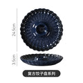 Japanese retrostylish ceramic dessert plate, family restaurant, new year's eve dinner, dumpling platter, snack, roast duck plate