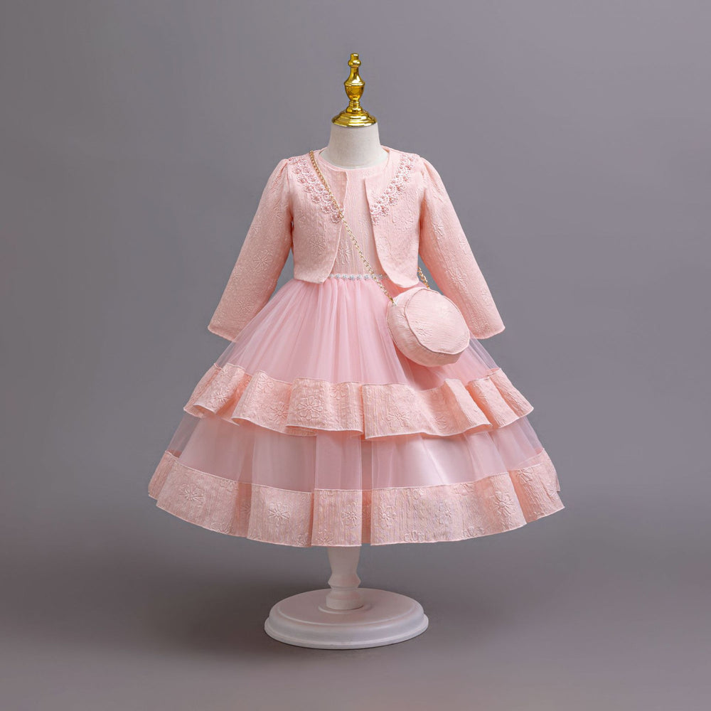 European and american new style three-piece set: children's formal dress, wedding dress, princess dress, flower girl dress, girl's dress