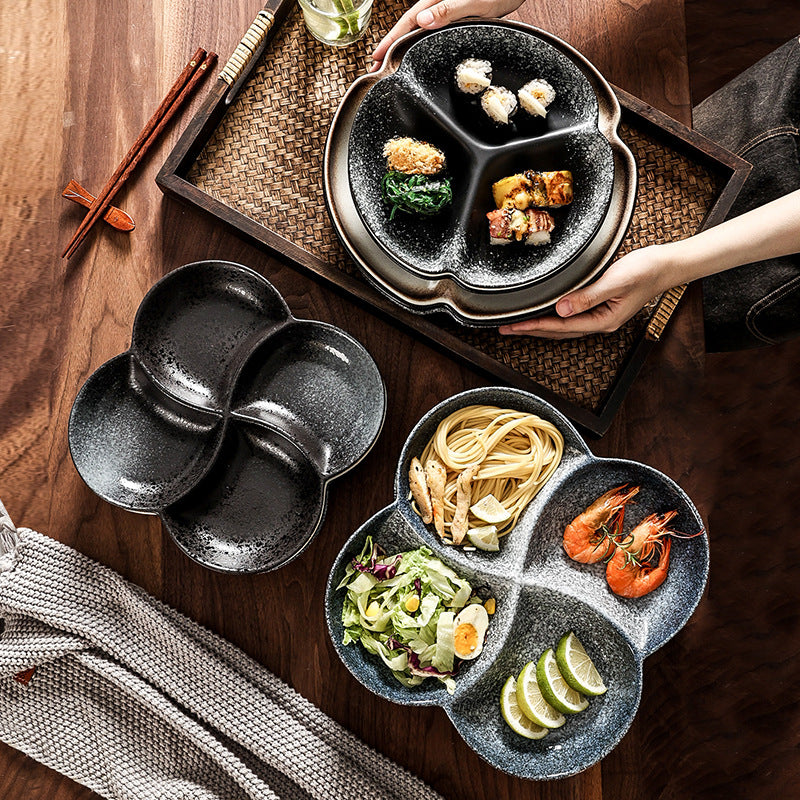 Japanese retro dessert plate - stylish & practical for home use - perfect for single servings, breakfast, snacks, and desserts