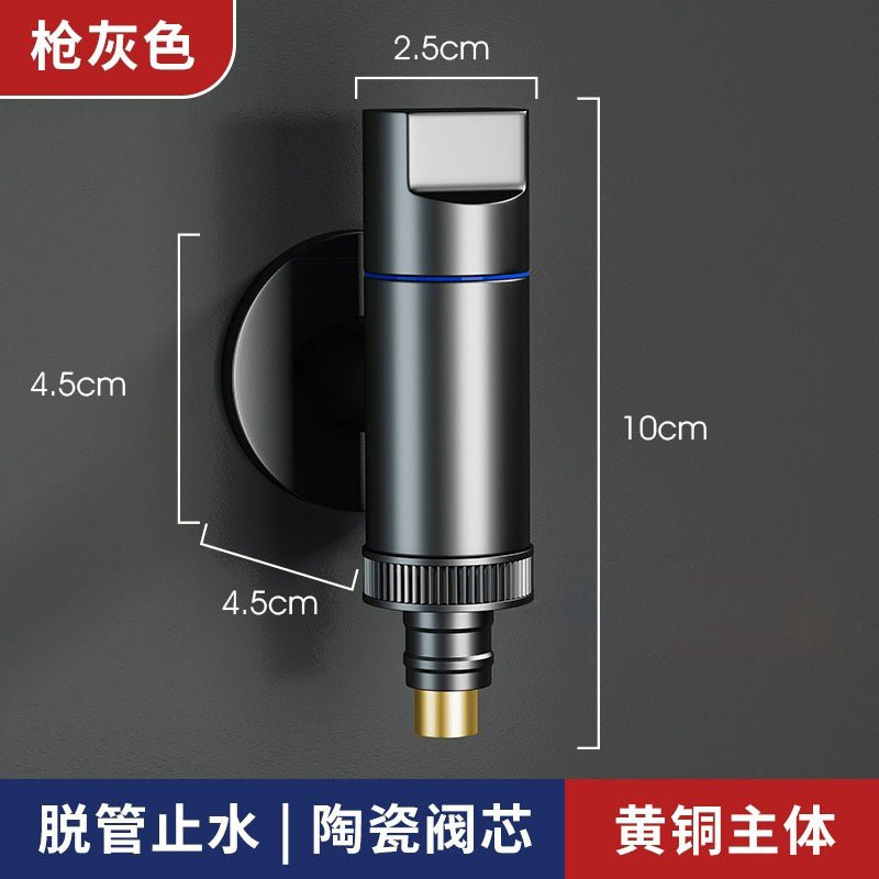 Special for automatic water stop valve for faucet of all-copper washing machine, snap-on water nozzle joint, drum automatic 4 points universal