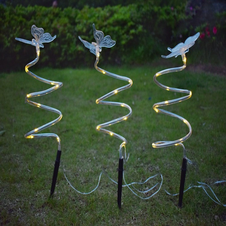 Cross-border solar Christmas floor plugging lights one to four festive garden decoration plugging lights gypsy atmosphere lighting