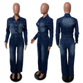 Fashion jumpsuit women's new arrival hot-selling elastic silmslimming look jumpsuit washed elegantwork clothing denim jumpsuit