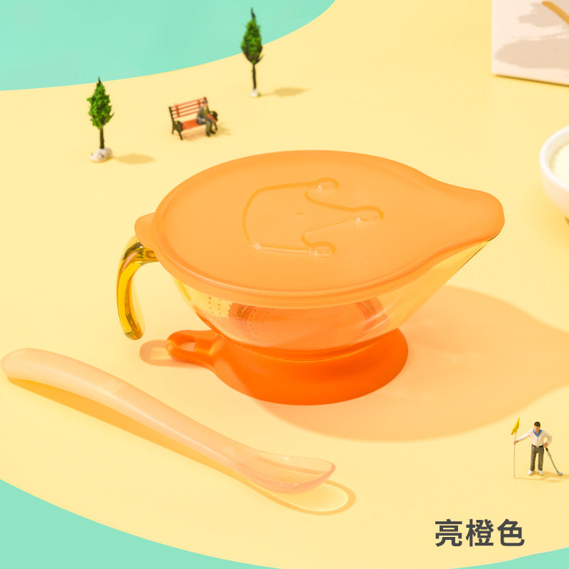 Baby food bowl, newborn baby feeding water special training bowl, newborn rice paste powder grinding bowl, suction cup bowl tableware