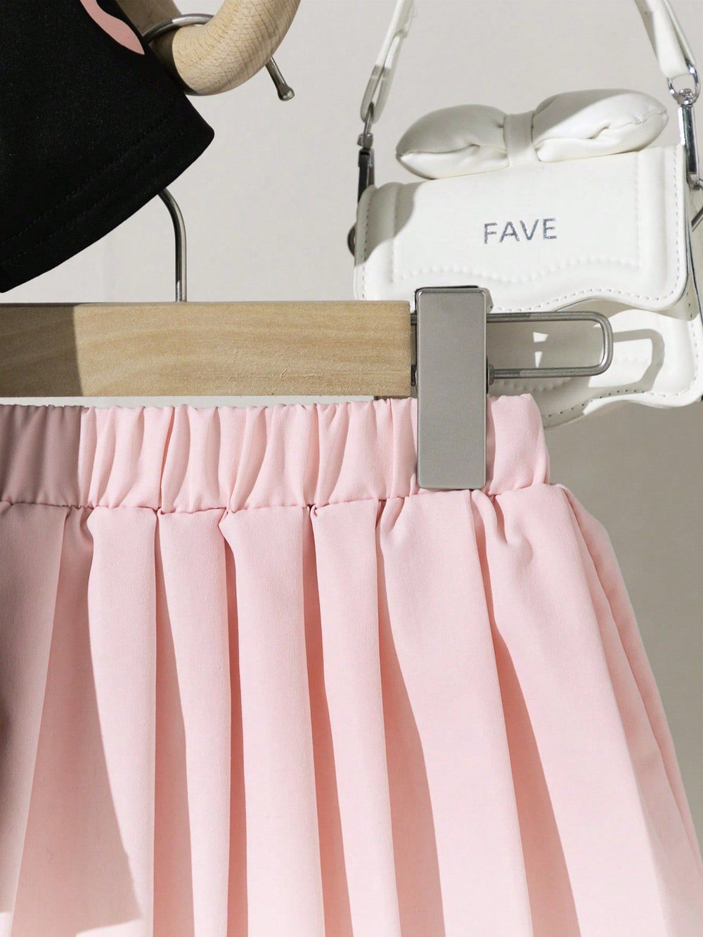 spring/summer new arrival: cross-border baby & toddler preppy style printed short-sleeve top + pleated a-line skirt two-piece set