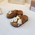 Kids birkenstock shoes women's retroeasiest for matchcute spring autumoutwear cartoon heattech half-slotted forest style birkenstock cotton slippers