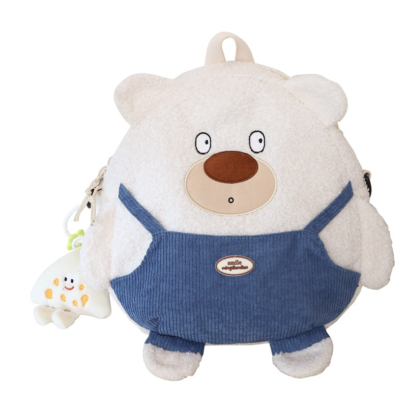 New plush toy women's bear backpack crossbody mobile phone bag cute cartoon bag Valentine's Day birthday gift